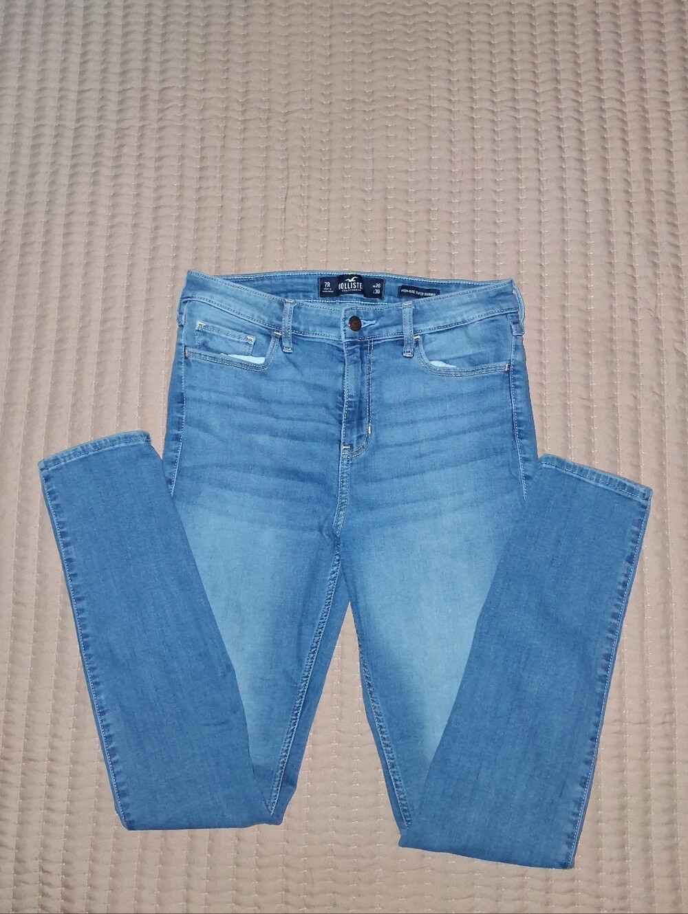 Hollister High Rise Super Skinny Light Blue Women’s (Jrs 7R W28 L30) Pre-owned
